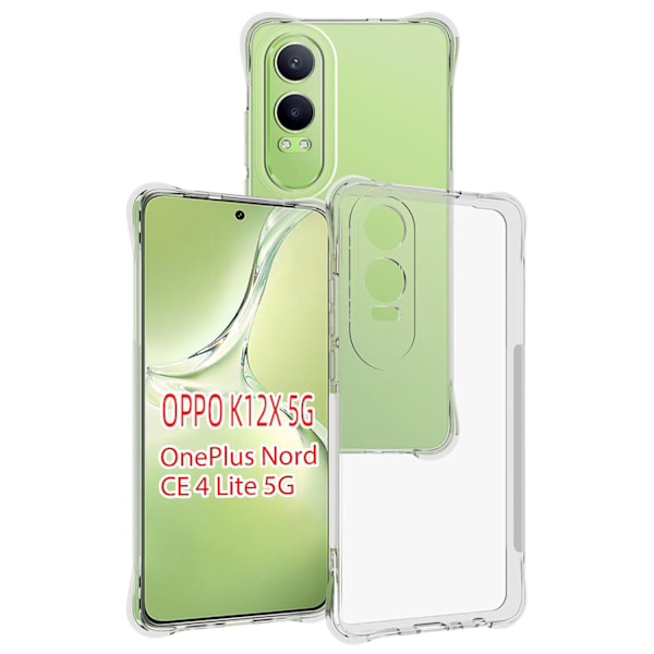 OnePlus Nord CE 4 Lite 5G - Stöttåligt Skal i Silikon-Gel Rosa/Grön