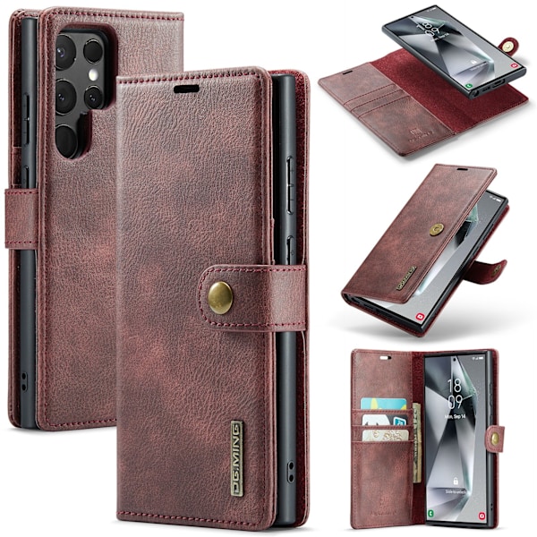Samsung Galaxy S24 Ultra - 2-i-1 Magnetiskt Fodral Röd