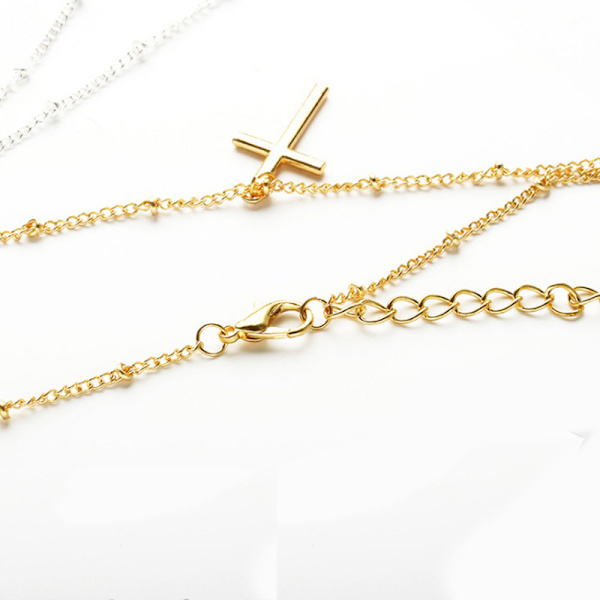 Bekvämt Hög Kvalitet Kors Halsband Guld