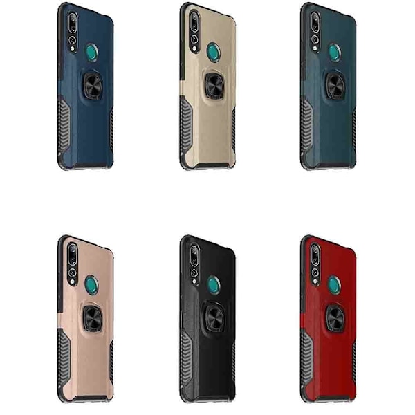 Huawei P Smart Z - Professionellt Skal med Ringhållare Petrol