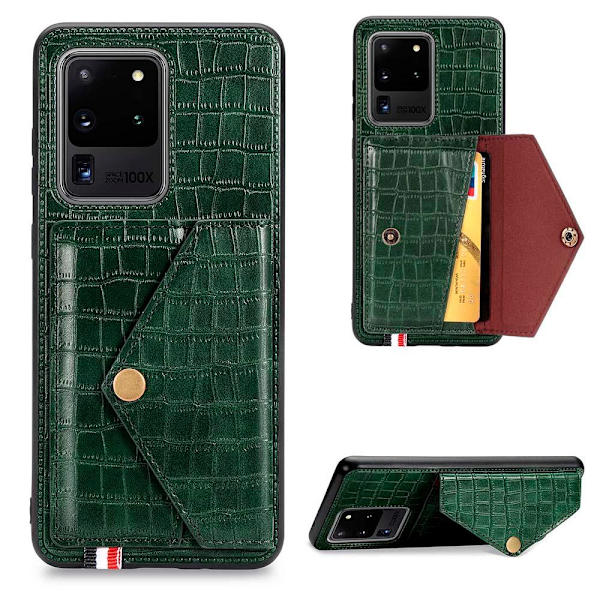 Samsung Galaxy S20 Ultra - Skal med Kortfack Blå