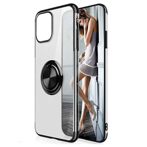 Samsung Galaxy S20 Ultra - Silikonskal med Ringhållare Röd