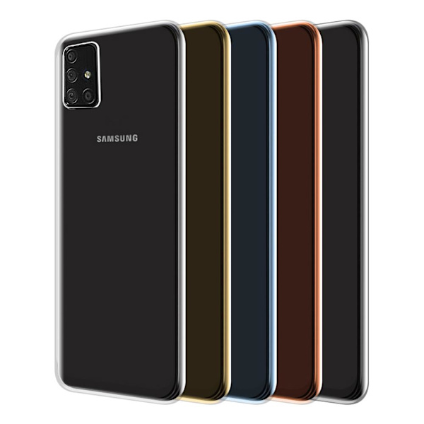 Samsung Galaxy A71 - Heltäckande Silikonskal Svart