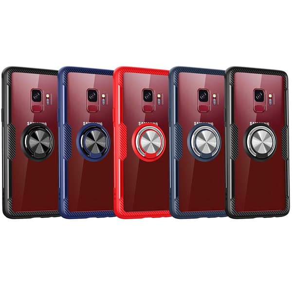 Samsung Galaxy S9+ - Stilsäkert Skal med Ringhållare Blå/Blå