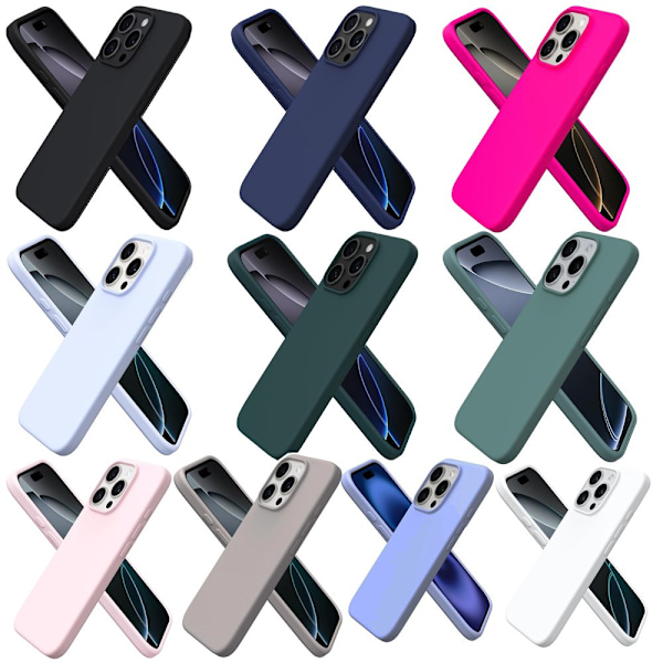 iPhone 16 Pro Max - Elegant & Stöttåligt Silikonskal Vit