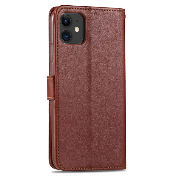 iPhone 12 Mini - Plånboksfodral (Yazunshi) Brun