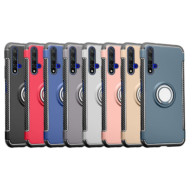Huawei Nova 5T - Skal med Ringhållare FLOVEME Guld