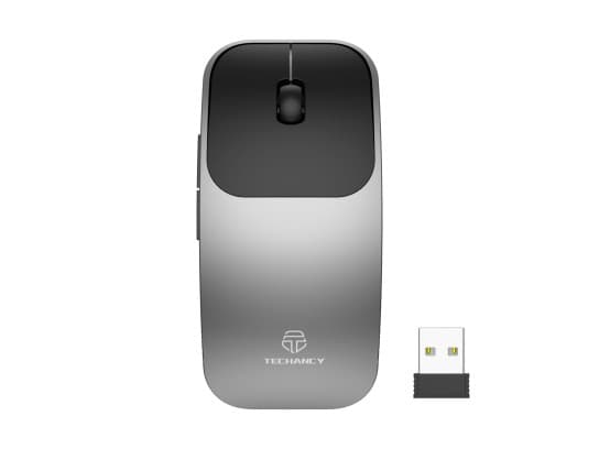 Trådlös Mus, MAC PC 2,4G USB Ergonomisk Mus Grå grå