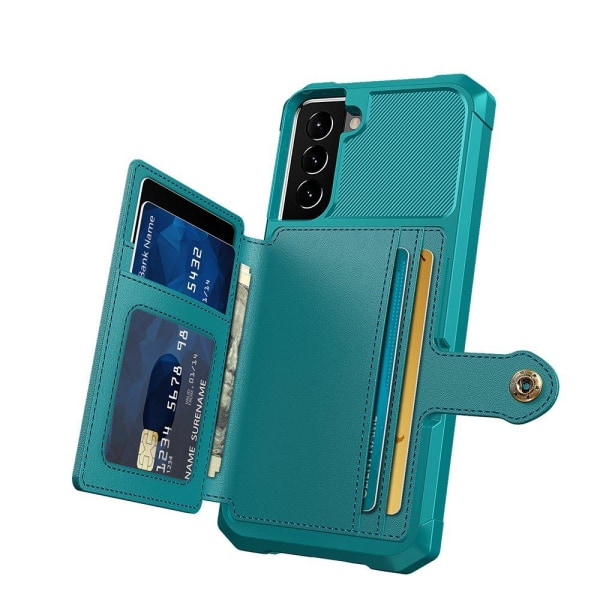 Samsung Galaxy S21 Plus - Cover med kortholder Grön