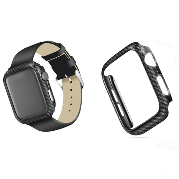 Karbonfiber Skyddsskal 40mm/44mm - iWatch 4/5 Svart 40mm