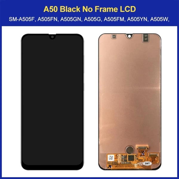TFT LCD & Pekskärm Digitizer AAA+++ Galaxy A50 Svart