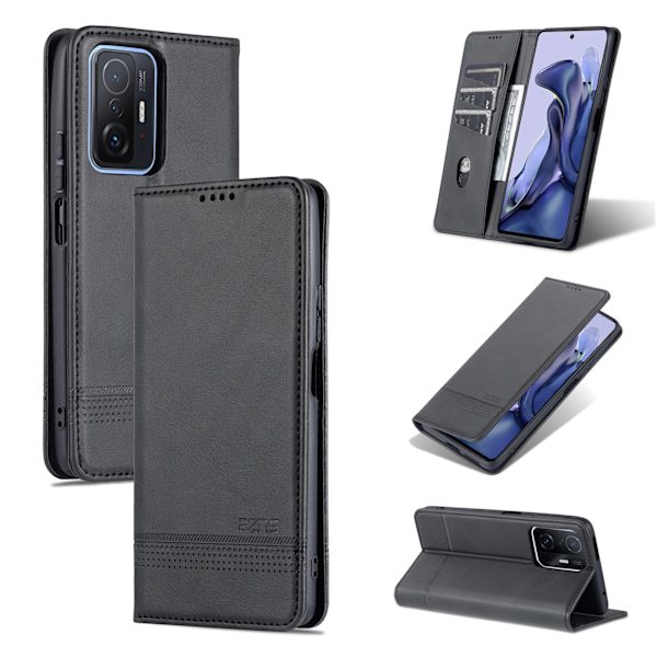 Xiaomi 11T Pro - Plånboksfodral Mörkbrun