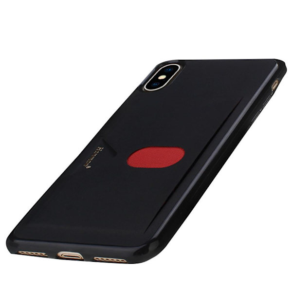 iPhone X/XS - Stilrent Exklusivt Skal med Kortfack (HANMAN) Roséguld