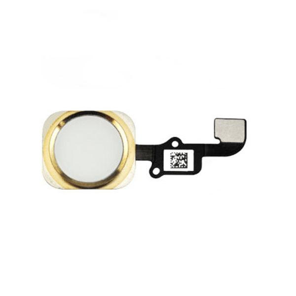 Komplett hemknapp för iPhone 6/6Plus  (Vit/Guld)