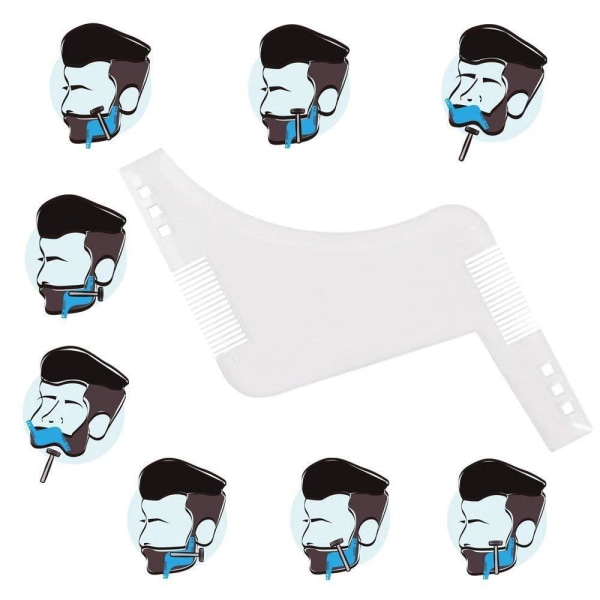 Effektfull Skägg Kam/Styling Verktyg Genomskinlig