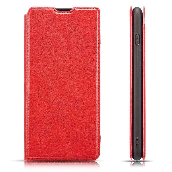 iPhone 11 Pro Max - Praktiskt Stils�kert Vintage Pl�nboksfodral Svart