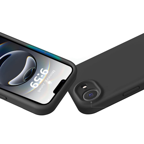 iPhone 16 E  Skyddsskal matt svart med exakt passform