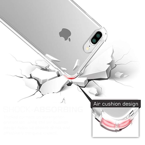 iPhone 8 Plus - Stötdämpande Skyddande Skal (FLOVEME) Transparent/Genomskinlig