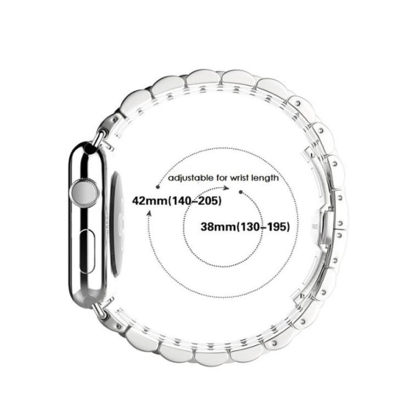 Apple Watch 42mm - Stilren stållänk Silver/Grå Silver/Grå