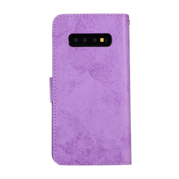 Samsung Galaxy S10 - Praktisk Pung-etui med dobbelt funktion Lila