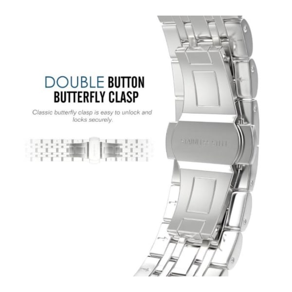 Apple Watch 42mm - Stilren stållänk Metall