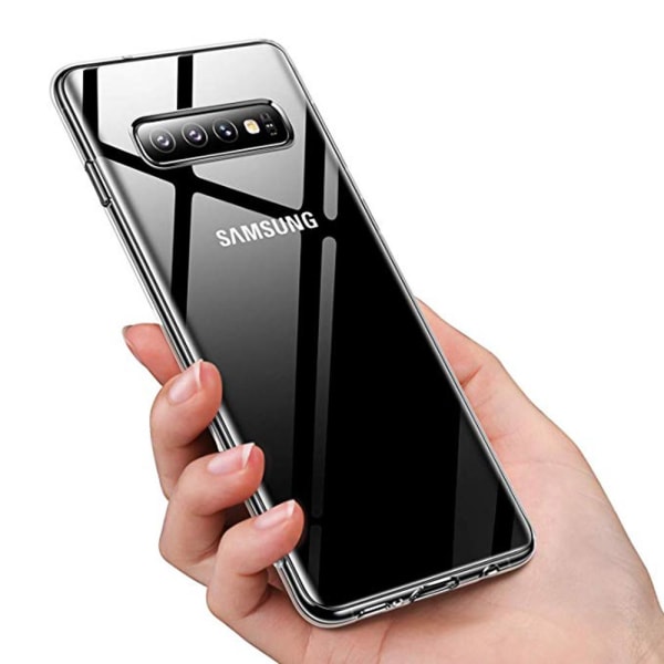 Effektfullt Skyddsskal av mjuk Silikon till Samsung Galaxy S10 Roséguld