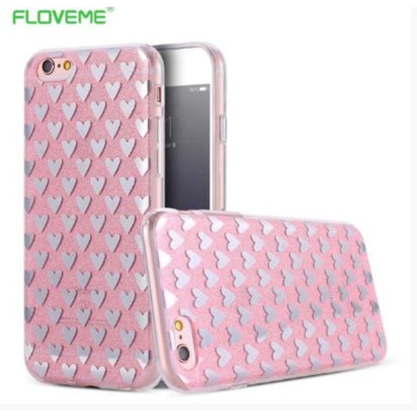 iPhone 6/6S PLUS Elegant Crystalheart-skal från FLOVEME ORIGINAL Silver/Grå