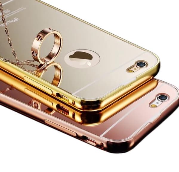 iPhone 6/6S - Elegant skal fr�n LEMAN (ram i Aluminium) Silver Silver/Grå
