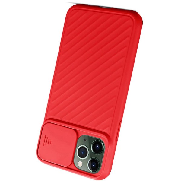 iPhone 12 Pro - Glat cover med kamerabeskyttelse Röd