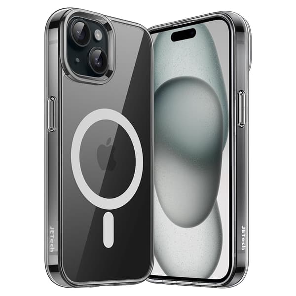 iPhone 15 - Skyddande Magnetiskt Skal Genomskinlig
