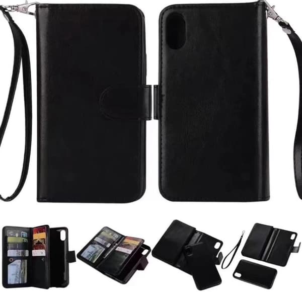 Stilrent Plånboksfodral Sedelfack för iPhone X/XS (9-Kort) Rosa