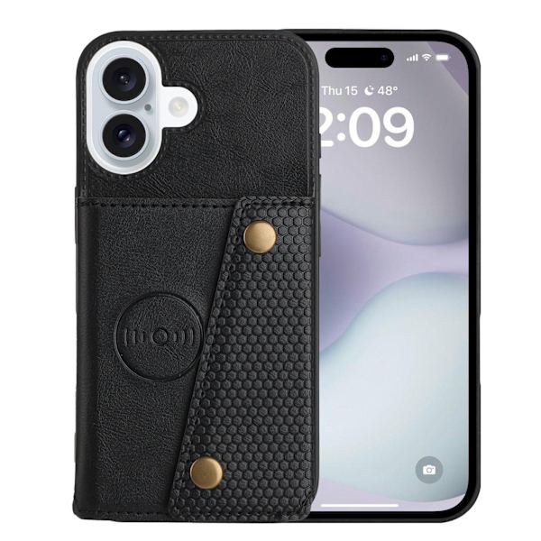 iPhone 16 - Exklusivt Plånboksskal Brun