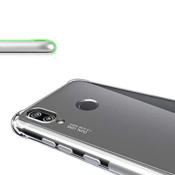 Huawei P20 Lite - Ohut silikonikuori turvatyynytoiminnolla Transparent/Genomskinlig
