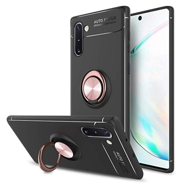 Samsung Galaxy Note10 - Praktiskt Skal Ringhållare AUTO FOCUS Svart/Roséguld