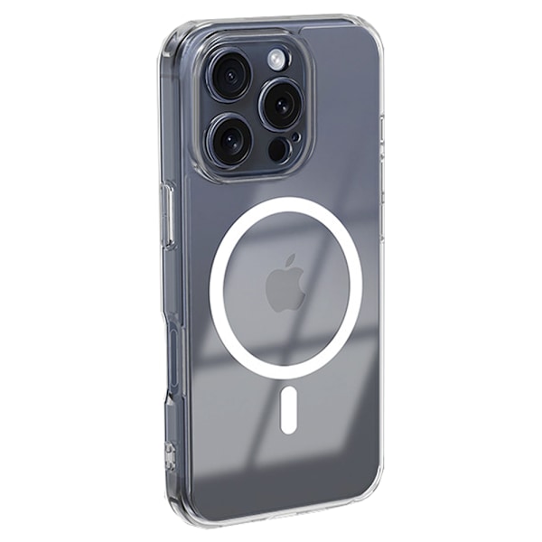 iPhone 16 Pro - Magnetiskt Stötsäkert Skal med Perfekt Passform Genomskinlig