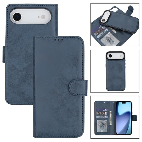 iPhone 17 Air Plånboksfodral  Magnet & Kortfack Svart