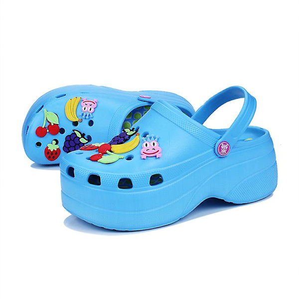 Damtofflor Strandtofflor Mode Sandaler Utomhus Inomhus halkfria skor 033 Blue EU 41