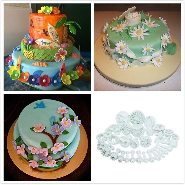Fondant Værktøj - Fondant Kage Sukkerhåndværk Alfabet Bogstaver Udstikkere Kage Dekoreringsværktøj Udstikkere Glasur Modelleringsværktøj Sæt Kagerulle, Glatter, Præger