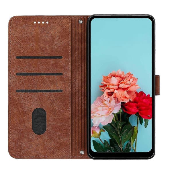 PU-etui til Motorola Moto G34 5g Brown