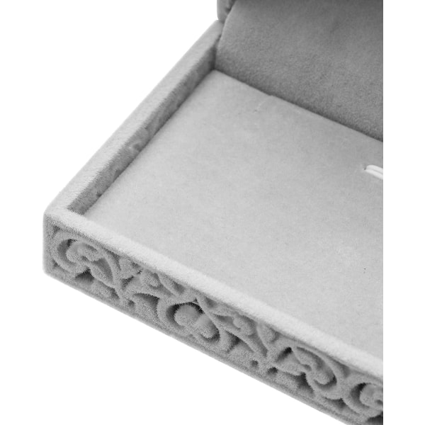 Hul Velvet Smykke Halskjede Boks Kjede Anheng Display Organizer Gave