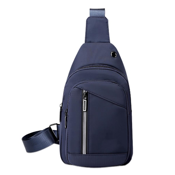 Ny Brysttaske Herre Vandtæt Nylon Skuldertaske Brysttaske blue