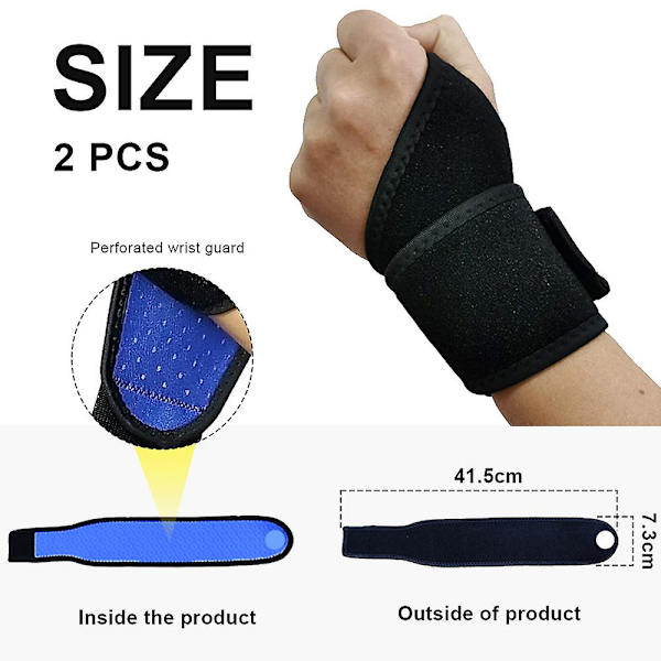 2 kappaleen pakkaus Ranteen kompressioside ja rannesuoja urheiluun, rannesuoja kuntoiluun Style 5