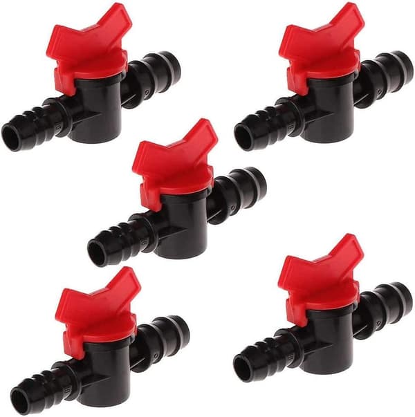 Ventil Vanningsbryter, PE Plastventil med Ventiler, Ventilregulator 5 stk