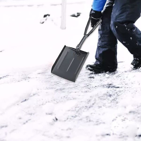 Snøskuffe med aluminiumskaft, sammenleggbar skuffe