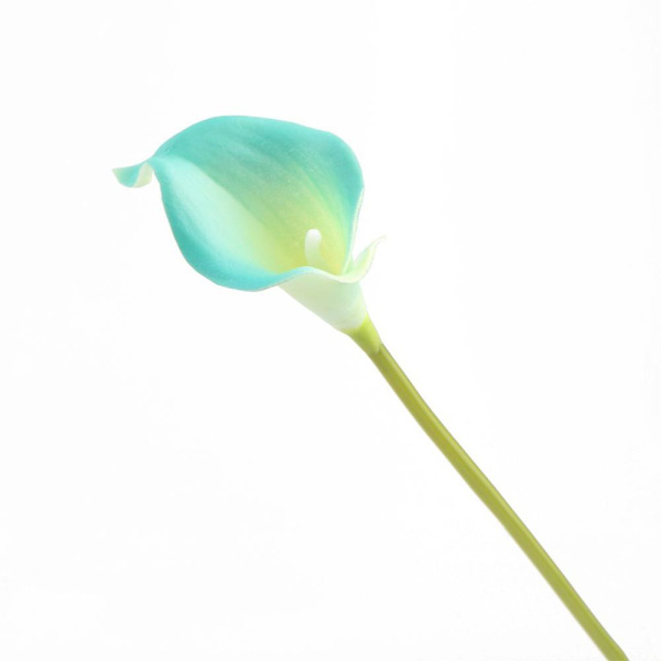 Calla Lily Brude Bryllupsbukett Hode Lataex Real Touch Blomsterbuketter (20, Blå)