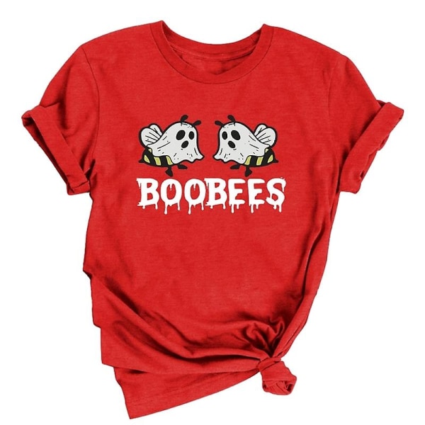 Bumble Bee T-shirt, Boo Bees Rolig Halloween T-shirt Red M