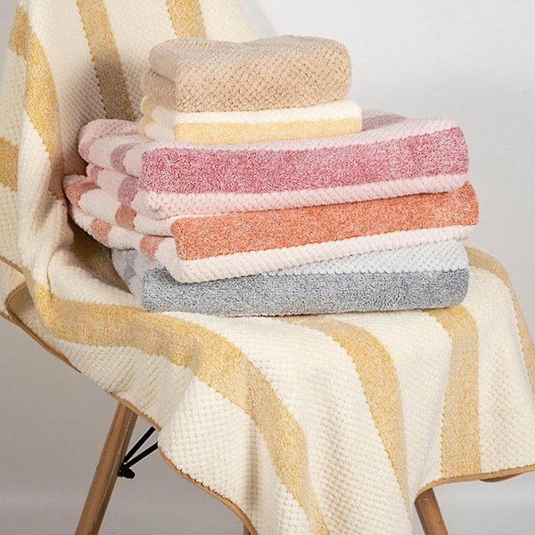 2 stk. Vaffelvevd Mikrofiber Håndkle - Luksuriøst Mykt, Hurtigtørkende Håndkle Badehåndkle, Blå red
