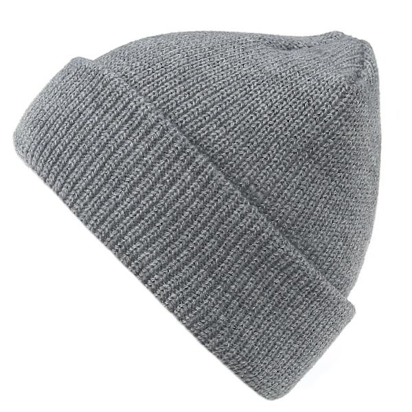 Sztxj Slouchy Beanies Vinter Strikkede Huer Blød Varm Ski Hue Unisex Grå