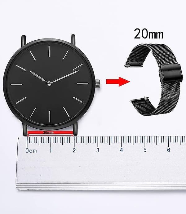 12-24mm Snabbkoppling Rostfritt Stål Klockarmband Mesh Rem Guld