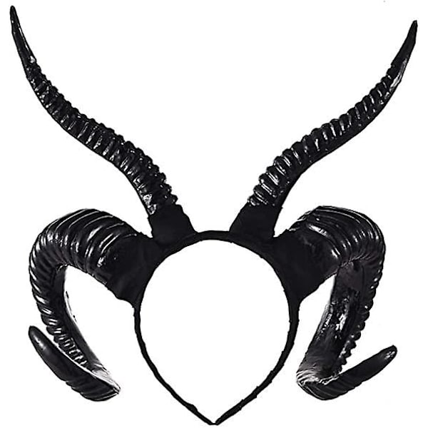 Djævelshorn Pandebånd, Sorte Horn Maleficent Horn Pandebånd Til Halloween Kostume Cosplay Black 1
